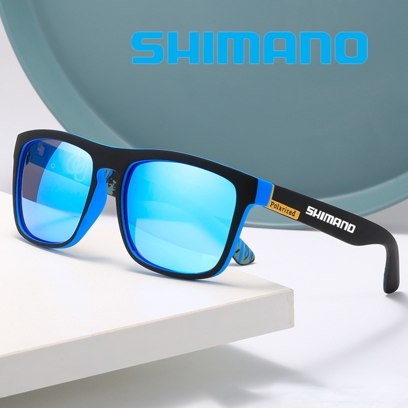 SHIMANO ชิมาโน่ แว่นกันแดดโพลาไรซ์ผู้ชายขับรถตั้งแคมป์เดินป่าตกปลาคลาสสิกอาทิตย์แว่นตากีฬากลางแจ้ง ยูวี400ขี่จักรยานแว่นตาจักรยาน