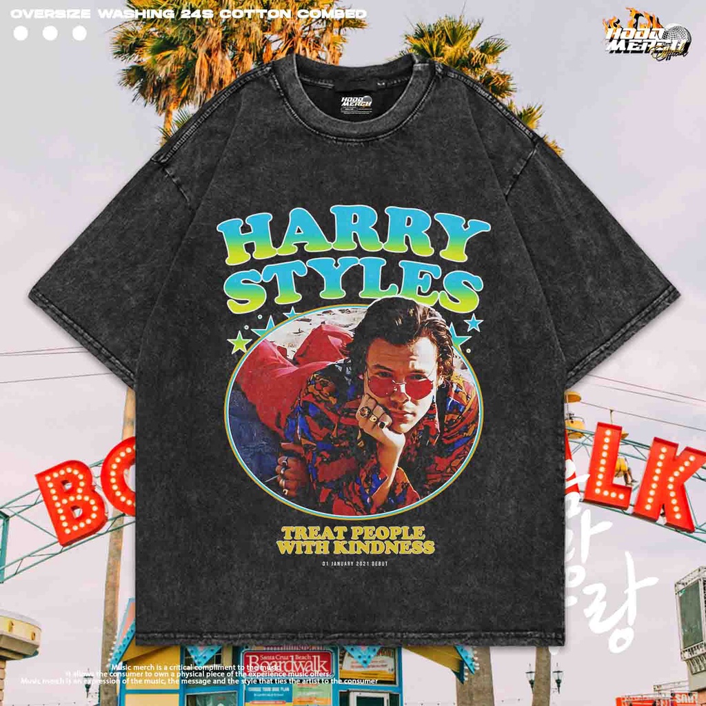 เสื้อยืด พิมพ์ลาย Harry Style VINTAGE OVERSIZE WASHED สําหรับผู้ชาย | เสื้อยืด ขนาดใหญ่ | เสื้อยืด ซักได้ | ทรายล้าง | ส