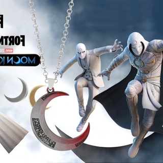 ชุดสร้อยคอ ต่างหู Moon Knight คอสเพลย์ รูปซุปเปอร์ฮีโร่ อัศวิน มาร์เวล ยูนิเวอร์แซล พร็อพปาร์ตี้ เครื่องประดับ ของขวัญ