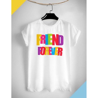 เสื้อยืดสกรีน ลาย เพื่อน FRIEND FOREVER ลายน่ารัก