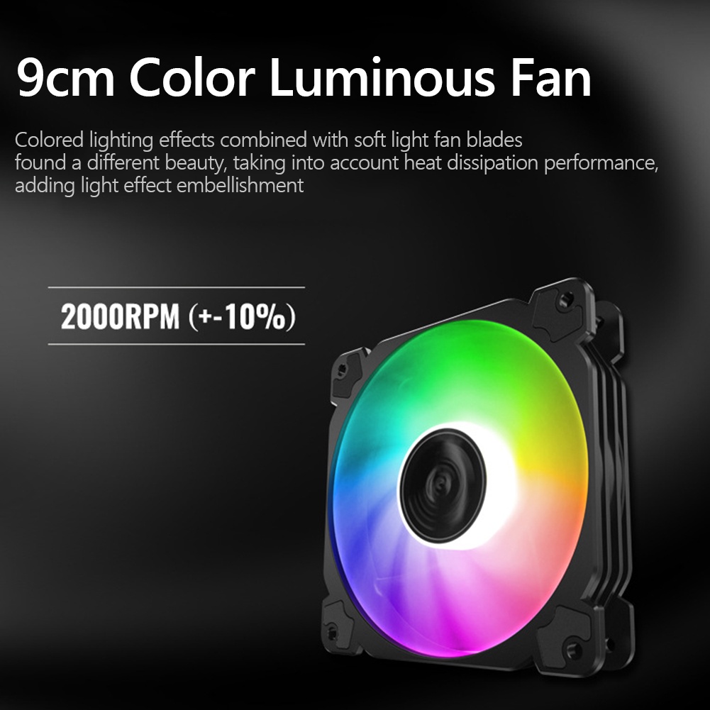Jonsbo CR1200E 9cm CPU Cooler 2 Copper Heat Pipe Tower RGB 3Pin Cooling ...
