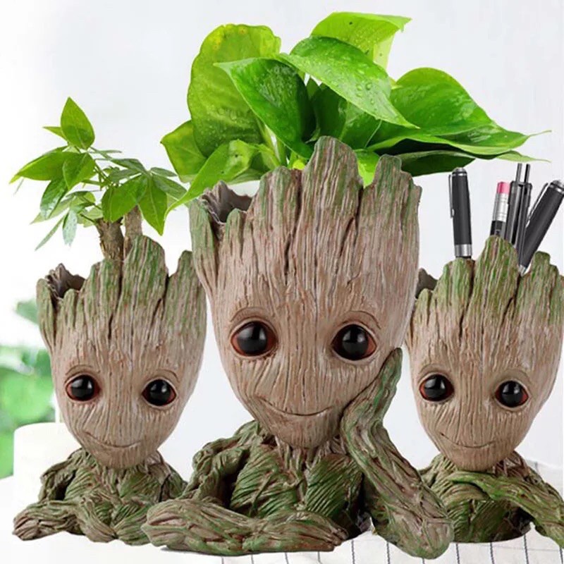 กระถางต้นไม้ประดับตกแต่ง กระถางเรซิ่น กระถาง Baby Groot