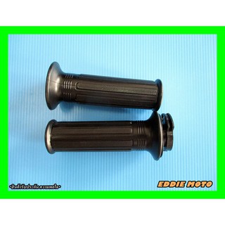 SUZUKI RC110  RC100 HANDLE GRIP SET "BLACK" with THROTTLE // ปลอกมือ สีดำ พร้อมไส้เร่ง (1 ชุด) สินค้าคุณภาพดี