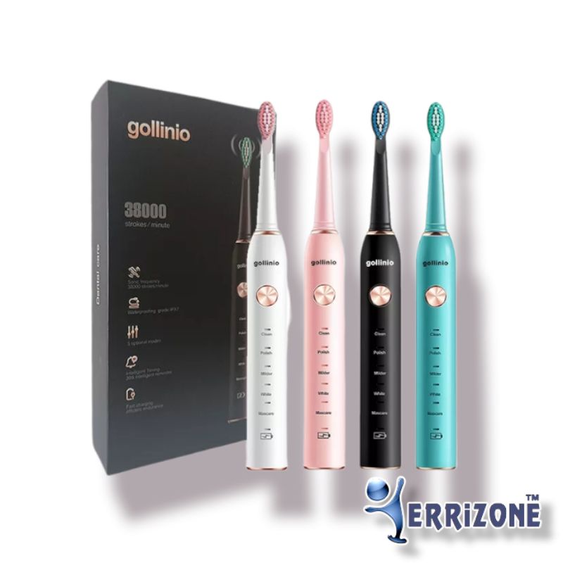 แปรงสีฟันไฟฟ้า USB Fast Charge gollinio Electric Toothbrush (Free 4 ...