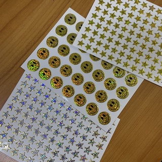 สติกเกอร์วิบวับ สีทอง สีเงิน Sticker