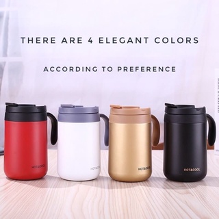 แก้วน้ำสแตนเลสเก็บอุหภูมิมีหูจับ Coffee vacuum mug สินค้าคุณภาพดีพร้อมส่งทันทีในไทย 🚨🚨🚨