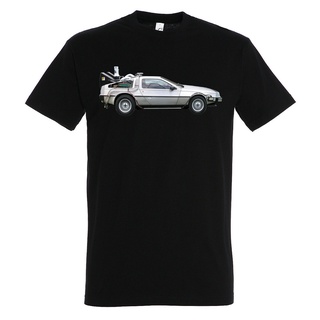 เสื้อยืด พิมพ์ลายโลโก้ Delorean Future Auto Usa สําหรับผู้ชาย