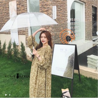 Kowie Korea เดรสยาวสีเขียวขี้ม้าอ่อน  Caramel  (816) price  990฿ พร้อมส่ง✅