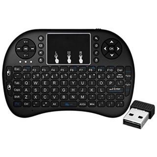 Mini Wireless Keyboard 2.4 Ghz Touchpad มีพิมพ์ภาษาไทยบนตัว สำหรับ Android tv box , mini pc, windows ( สีดำ)