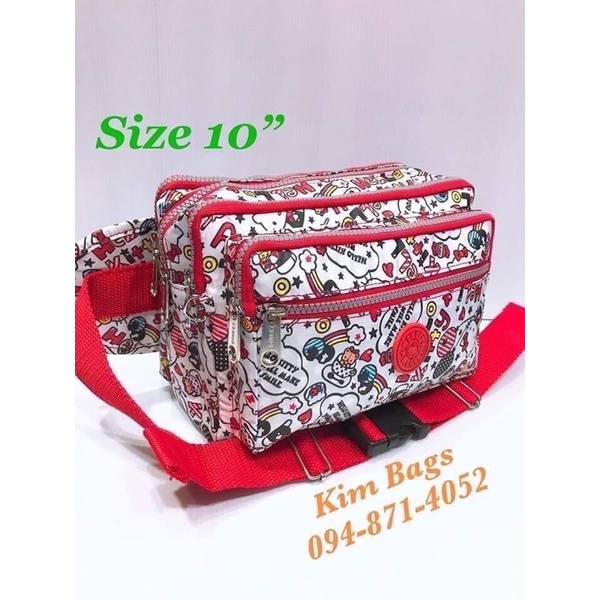 🌈🌺 กระเป๋าคาดเอว10 นิ้ว-KITTY ราคาล้างสต๊อกโกดัง-DORAEMON-สีพื้น⚡️📌