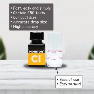 ชุดทดสอบคลอรีน โมนิเตอร์เทสคิท MONITOR CHLORINE TEST KIT (250 Tests)