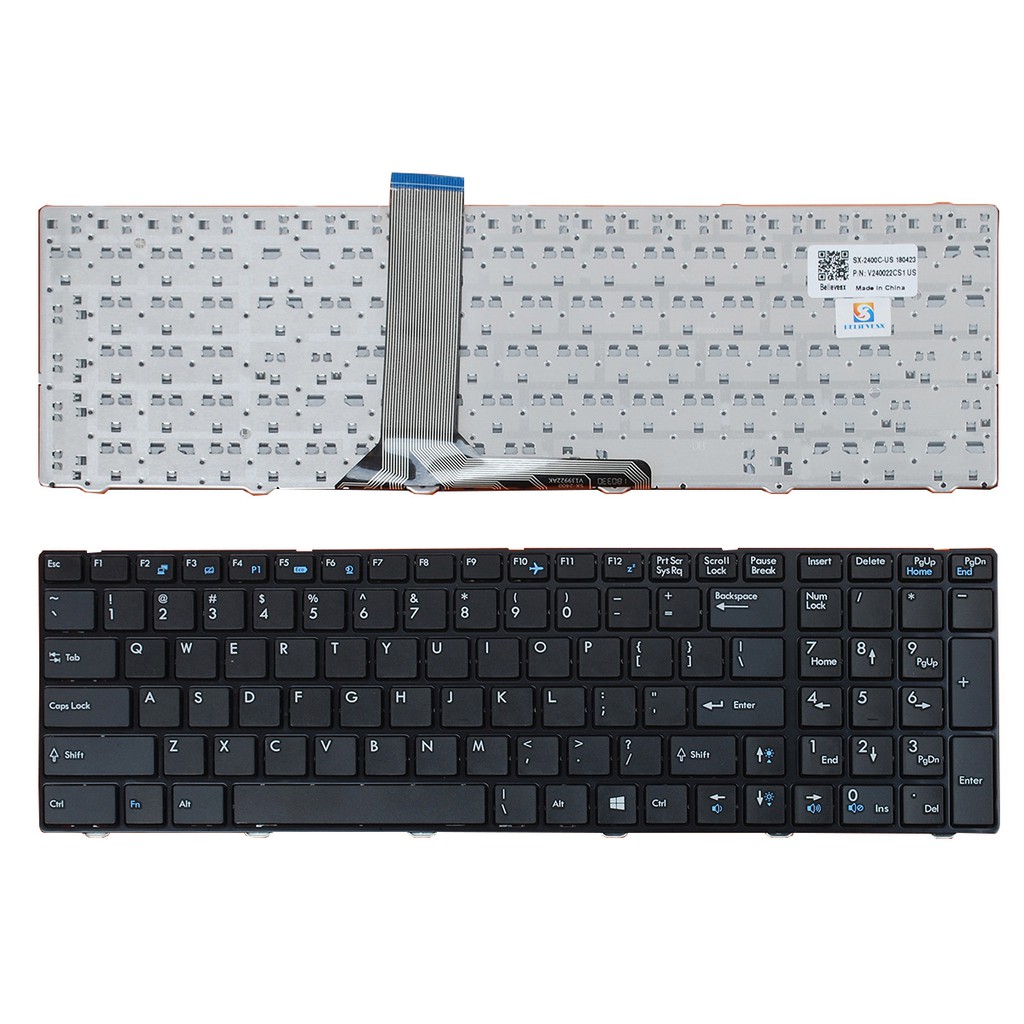 ใหม่สําหรับ MSI GE60 GE70 GP60 GP70 CR61 Series US แป้นพิมพ์แล็ปท็อปสีดํา