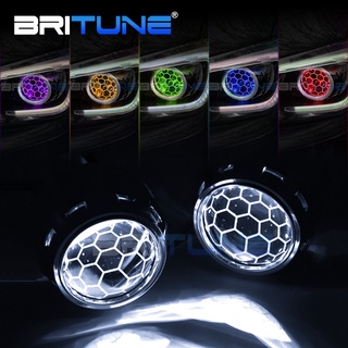 Bi-xenon Headlight Lenses Projector HID RGB Bluetooth LED Devil Demon Eyes Etching Lens 2.5 inch H1 H4 H7 Car Lights Len