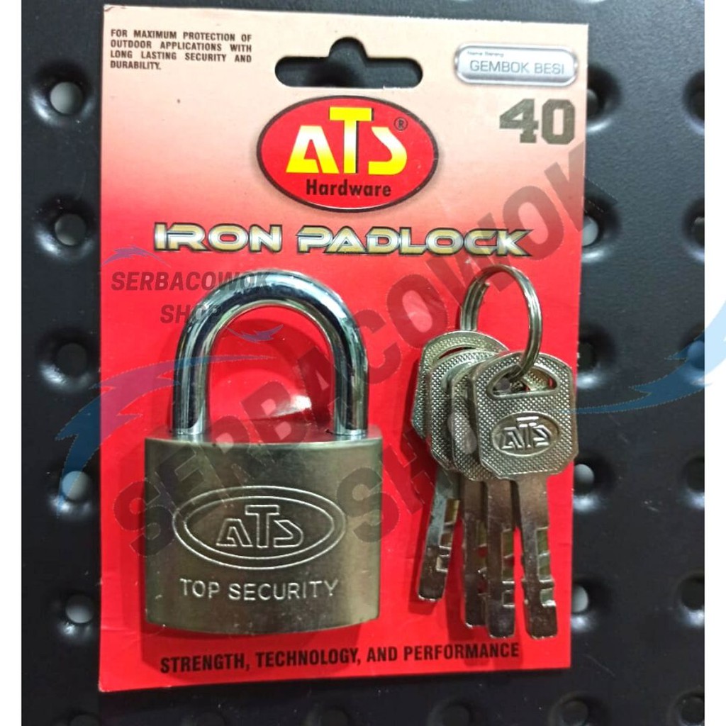 ATS กุญแจสีขาว 40 มม. คอสั้น กุญแจกระสุนคุณภาพโครเมียม