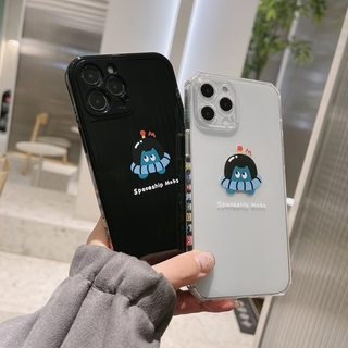 เคสโทรศัพท์มือถือ ซิลิโคนใส ขอบเหลี่ยม พิมพ์ลายการ์ตูน สำหรับfor iphone 11 pro max xs max xr 12 mini 7 plus 12 pro max 11 Pro Max X Xr Xs Max 7 8 Plus Se 2020