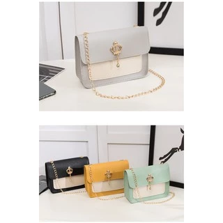 กระเป๋าสะพายข้าง/พาดลำตัว ทรงเหลี่ยมสายสะพายโซ่ รุ่นShoulder Bags- JS663