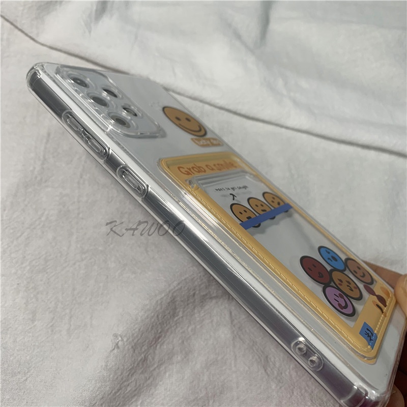 เคสโทรศัพท์มือถือแบบนิ่ม TPU ใส พร้อมช่องใส่บัตร ลายการ์ตูน สําหรับ Samsung A51 A71 A52 A72 S20 Plus A21S A32 ราคา ถูกที่สุด ดีลบีเคเค แกลเลอรีภาพที่ 4