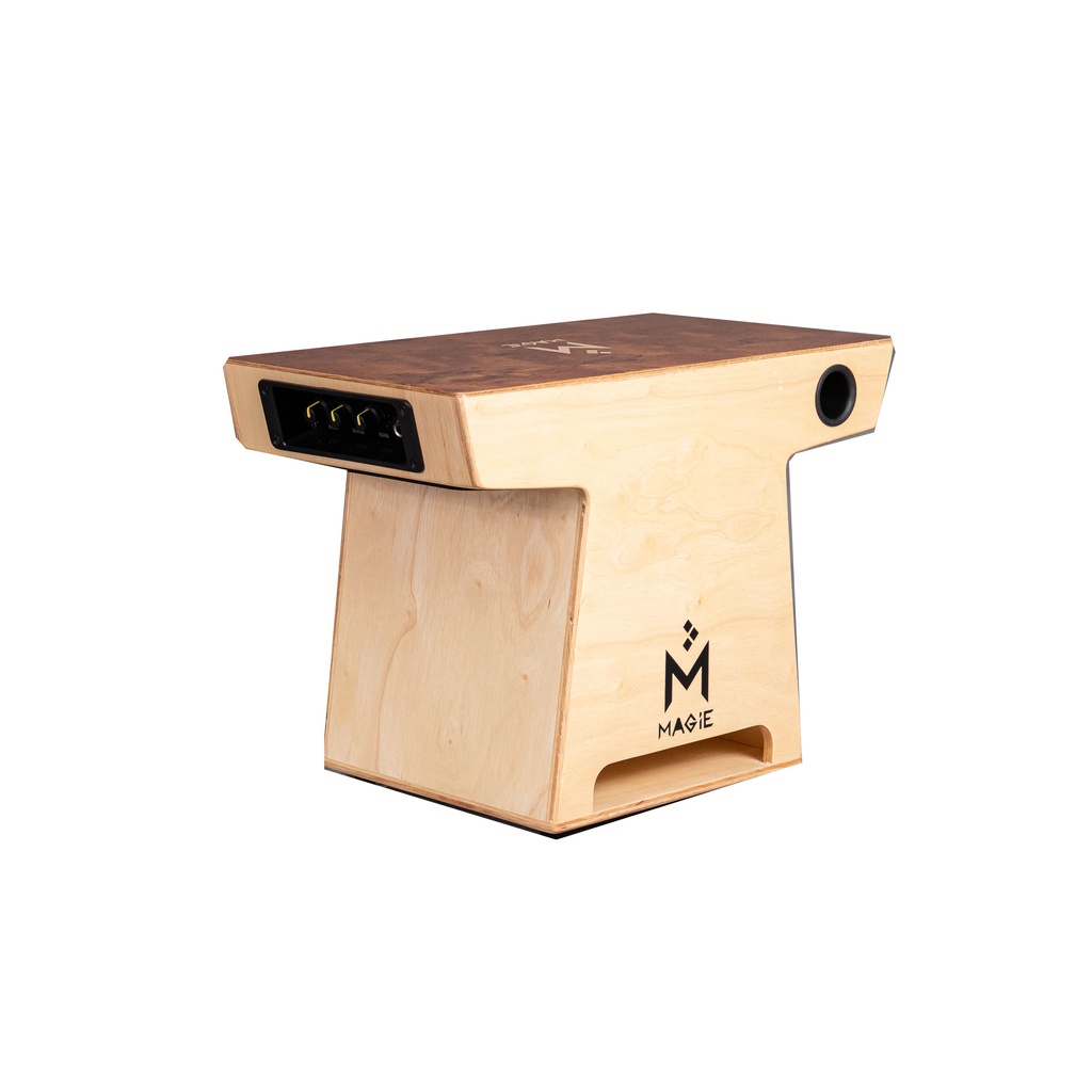 Magie Slap Top Cajon รุ่น PTCAJ 1BU-NT กลองคาฮองรูปตัวทีไฟฟ้า เครื่องเคาะจังหวะ เครื่องดนตรี กลองพกพ