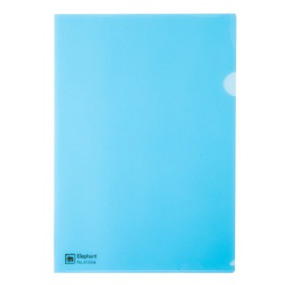 แฟ้มซองพลาสติก A4 สีฟ้า (แพ็ค12เล่ม) ตราช้าง 410/A4 Blue Plastic Envelope File (12-pack) Elephant Brand 410