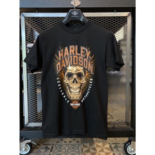 เสื้อยืดสีดำ OLP สกรีนลายโลโก้ Harley-Davidson ลิขสิทธิ์แท้ 100% (40290300)