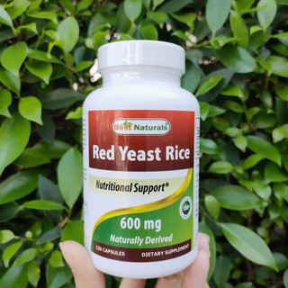 สารสกัดข้าวยีสต์แดง Red Yeast Rice 600 mg 120 Capsules - Best Naturals