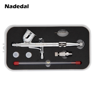 Nasedal Dual -Action Airbrush 9cc 0 . 3 มม. ชุดอุปกรณ์เครื่องมือสําหรับใช้ในการเพ้นท์ตกแต่งเล็บ 0 . 2 มม. 0 . 5 มม .