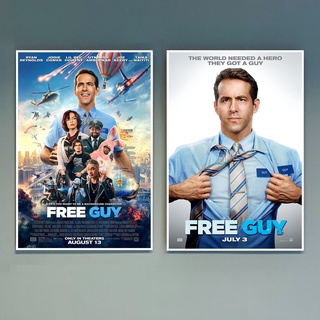 Free Guy Poster โปสเตอร์ฟรีกาย ขอสักทีพี่จะเป็นฮีโร่ Ryan Reynolds ขนาด13x19 นิ้ว มีของพร้อมส่ง!