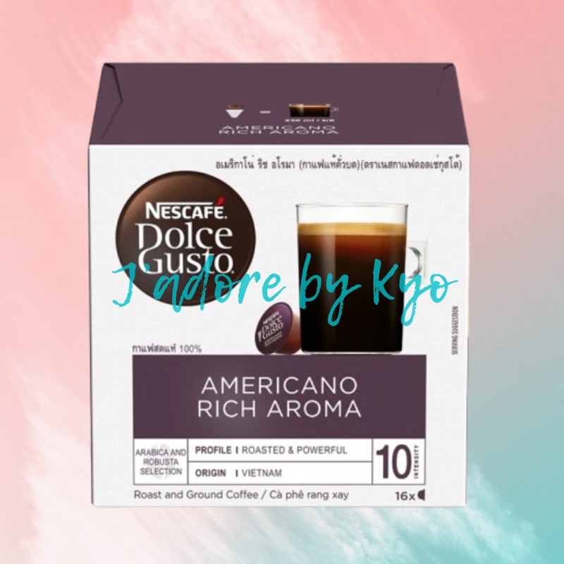 พร้อมส่ง！！ 🌈☕️ NESCAFE Dolce Gusto แคปซูล Americano Rich Aroma กล่องละ 16 แคปซูล