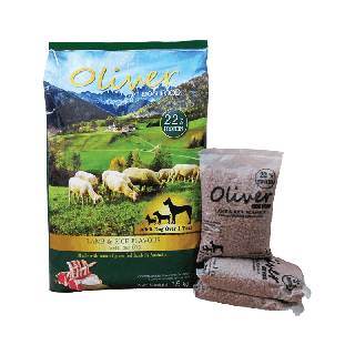 Oliver Dog Food 15 กิโลกรัม อาหารสุนัขโอลิเวอร์ รสแกะและข้าว (บรรจุ 1 กก. 15 ถุง)