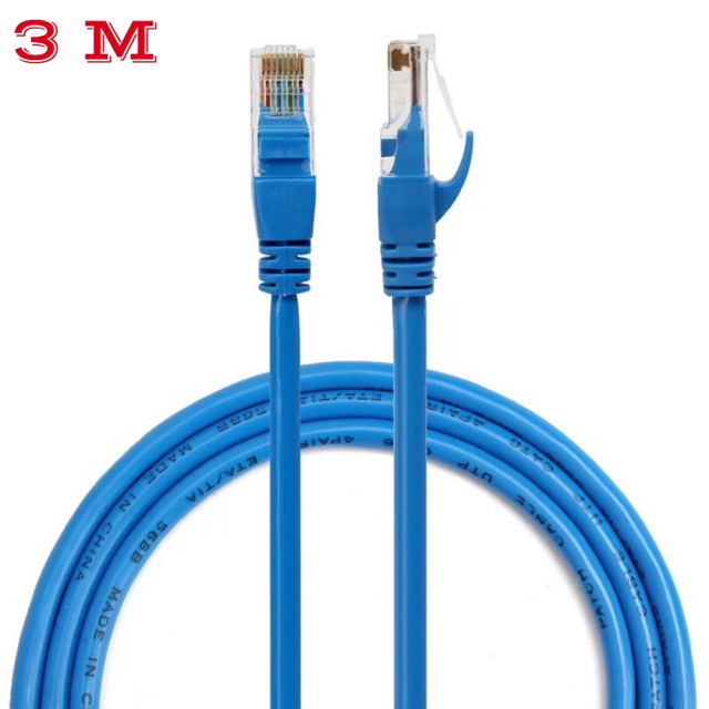 ลดราคา สายแลน Cat6 Ethernet Cable 3M 100 M/1000 Mbps UTP สายเคเบิลเครือข่ายอินเทอร์เน็ต RJ45 Patch LAN สำหรับ Router Modem DSL #ค้นหาเพิ่มเติม สายเคเบิล SYNC Charger ชาร์จ อะแดปเตอร์ชาร์จข้อมูลปฏิบัติ Universal Adapter Coolระบายความร้อนซีพียู การ์ดเสียง