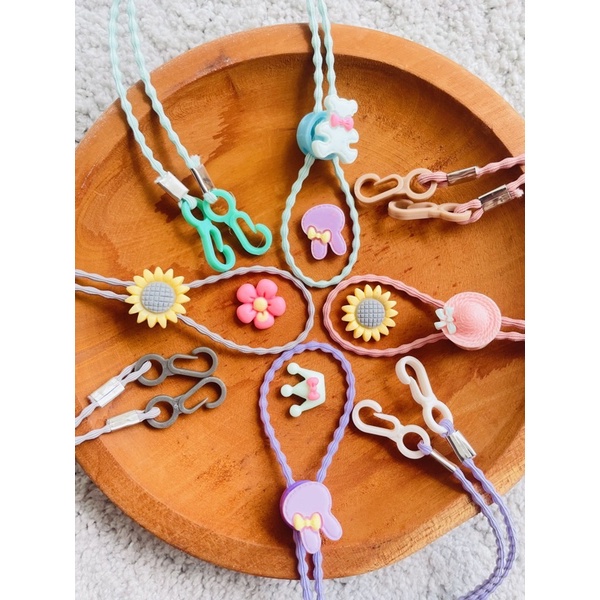 2-in-1 Mask Strap Headloop Connector Mask Strap Character Mask Necklace Character