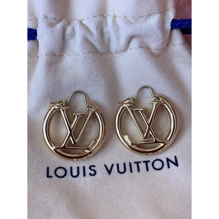 LV earrings ,ต่างหูLV วงเล็ก,USED,good condition