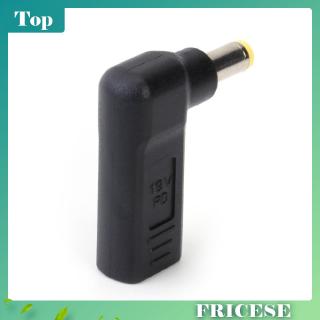 WAL 90 Degree USB 3.1 USB-C Type-C Female to 5.5 x 2.5 mm DC Male ปลั๊กอะแดปเตอร์สีดำ