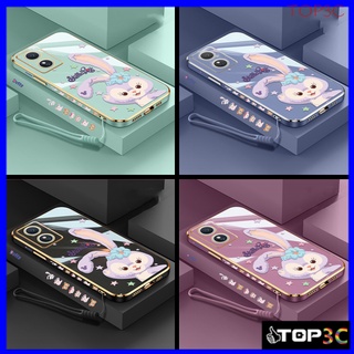 เคส OPPO A17 A57 2022 A77S A16 A15 A15S A55 A7 A12 F9 A54 A53 A9 2020 A5 2020 A5S เคสโทรศัพท์มือถือ ลายกระต่าย StellaLou สําหรับ TZ