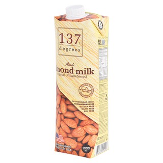 137 ดีกรี นมอัลมอนด์ ยูเอชที ไม่หวาน 1000 มล.137 Degrees UHT Almond Milk, Unsweetened 1000 ml.