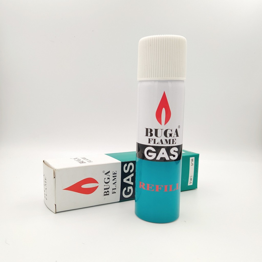 บูก้าแก๊ส แก๊สเติมไฟแช็ค แก๊สกระป๋องเล็ก BUGA FLAME GAS REFILL