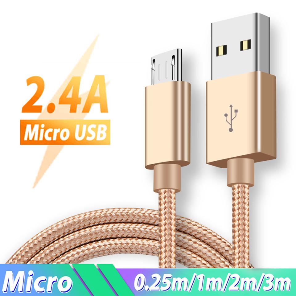 สายชาร์จ USB สําหรับ Samsung Galaxy A3 A5 A7 2016 A7 2018 สายชาร์จ USB 1 เมตร / 2 เมตร / 3 เมตร / 0.25 เมตร