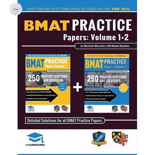 BMAT PRACTICE PAPERS VOLUME 1&amp;2: DETAILED SOLUTIONS FOR ALL BMAT PRACTICE PAPERS หนังสือภาษาอังกฤษใหม่ มือ1