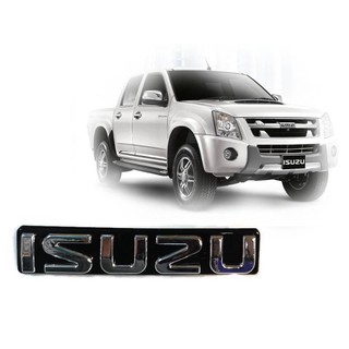 โลโก้หน้ากระจัง สีชุปโครเมี่ยม ISUZU ตราหน้ากระจัง DMAX LOGOสีแดง ปี2003-2011