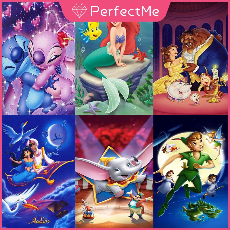 (พร้อมส่ง) ภาพวาดปักเพชร คริสตัล 5D ขนาด 30x40 ซม. สําหรับตกแต่งบ้าน DIY 1 ชุด 卡通 5244