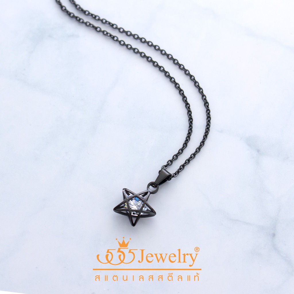 555jewelry สร้อยคอพร้อมจี้ฉลุรูปดาวประดับเพชรสวิส CZ สร้อยแฟชั่นผู้หญิงสไตล์มินิมอล รุ่น MNC-P803 – จี้สร้อยคอ (P69) ราคา ถูกที่สุด ดีลบีเคเค แกลเลอรีภาพที่ 7