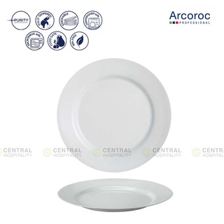 (แพ็คคู่) Arcoroc จานข้าว จานสเต็ก Opal Everyday Dinner Plate 26.5 cm - GAR76