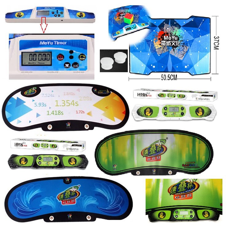 MoYu & YuXin Timer & Mat, Rubik 's Cube and Speed Stack Cups Timer, High Speed 3 Decimal Accurate Ti