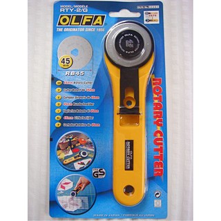 มีดคัตเตอร์ Rotary Cutter OLFA RTY-2/G ใบมีดแบบวงล้อ  จำนวน 1 ชิ้น