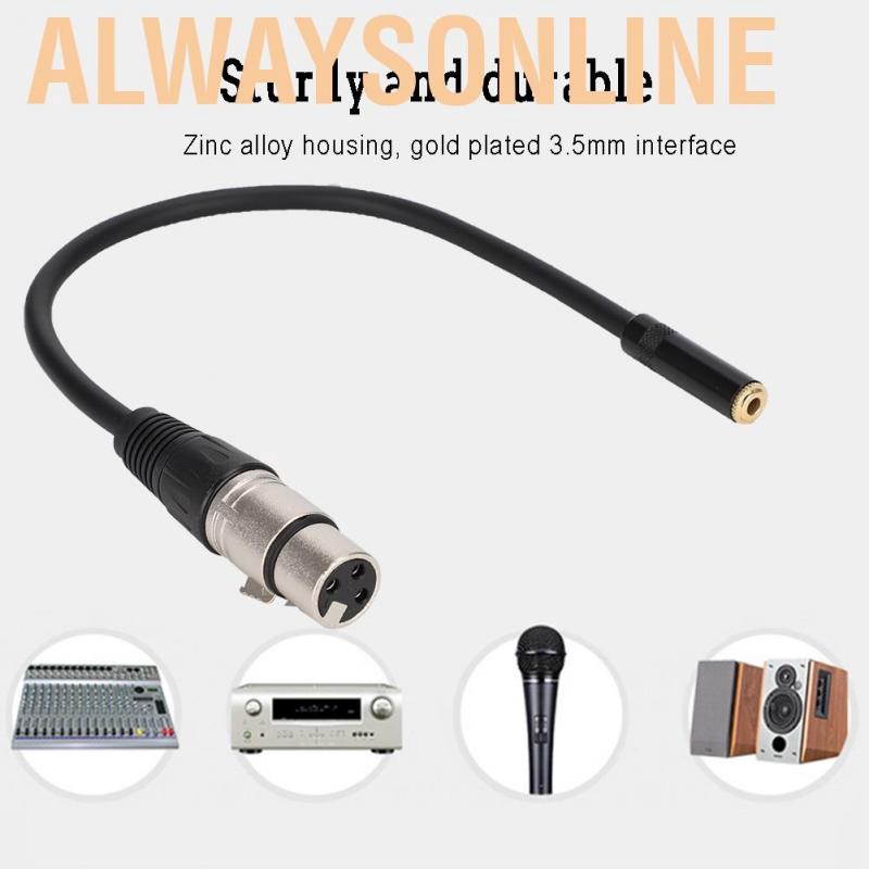 Alwaysonline ตัวเมีย 3.5 มม. ถึง XLR ยังคงเป็นเสียงของมัน