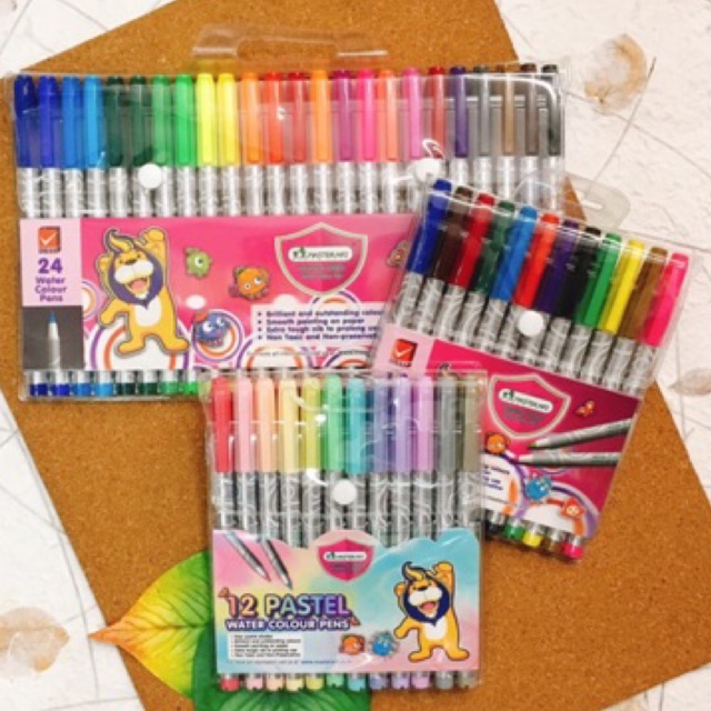 จะเขียน จะระบาย เอาที่สบายใจเลย ปากกาสีเมจิก ปากกาสีน้ำ Masterart 12 สี/ 24 สี และสี pastel 12 สี