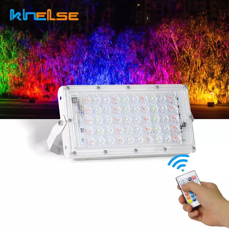 ไฟสปอร์ตไลท์ LED หลอดไฟเปลี่ยนสี Floodlight ไฟหลากสี RGB ปลั๊กพร้อมใช้งานได้ทันที ไม่ต้องต่อปลั๊ก