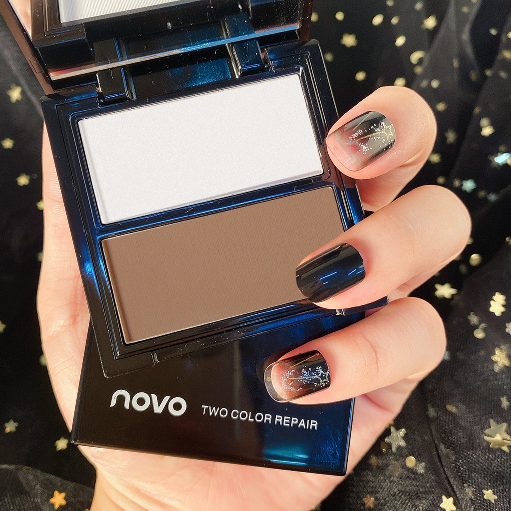 NOVO 2 Color Contour Palette Highlighter Shadow Powder Matte Shimmer 3D Brightening Makeup Powder NO.5369修容粉