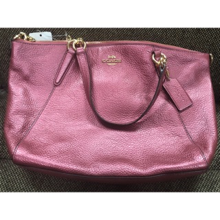 Coach รุ่นF29867 สี metalric ant blush จาก เมกา โค้ชรุ่นพัด พัดหนัง