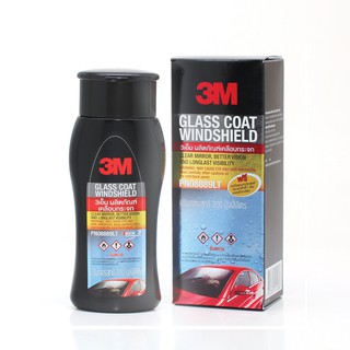 💕3M💕แท้💯% น้ำยาเคลือบกระจก รถยนต์ ป้องกันหยดน้ำเกาะ Glass Coat Windshield 3 เอ็ม  200 มล.